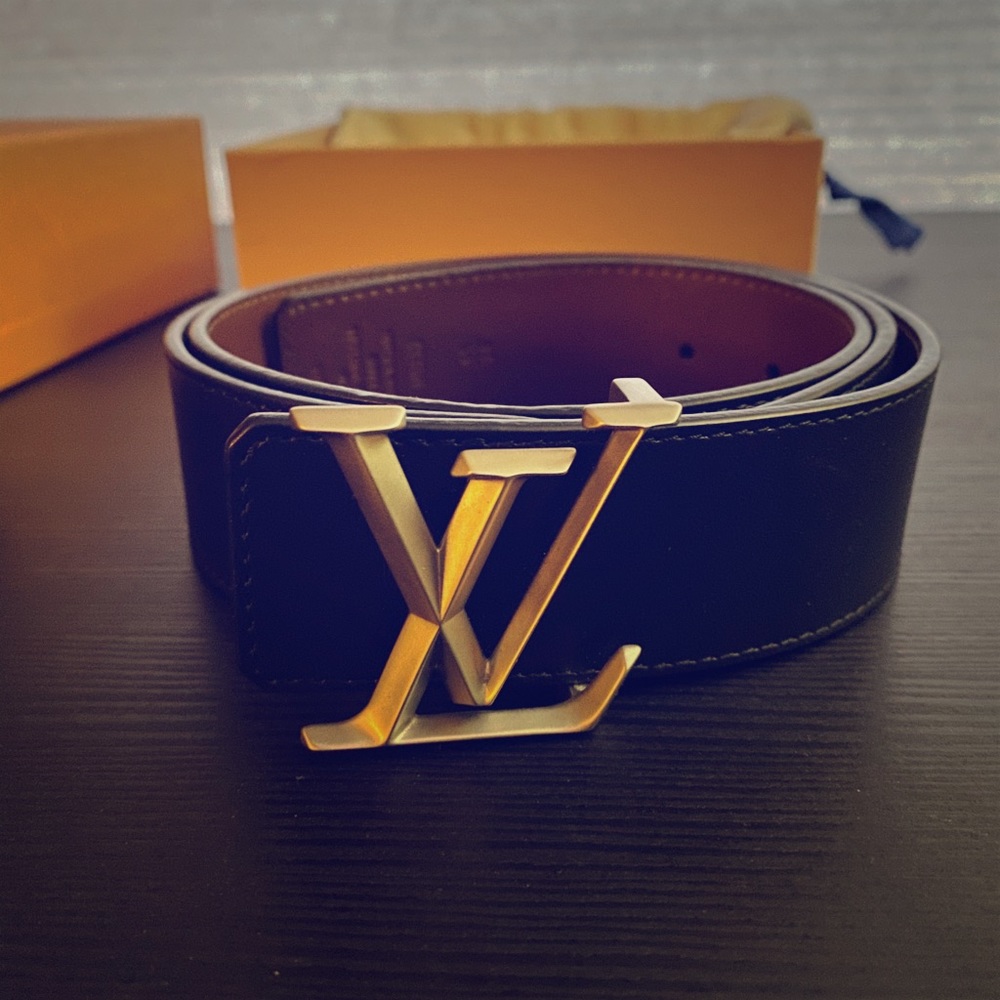 Louis Vuitton Reversible Brown/Black Leather Belt